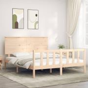 vidaXL Sängram utan madrass 160x200 cm massiv furu