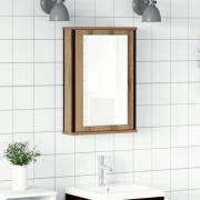 vidaXL Spegelskåp för badrum artisan ek 42x12x60 cm konstruerat trä