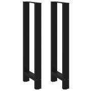 vidaXL Soffbordsben svart 2 st 50x(110-111) cm stål