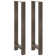 vidaXL Soffbordsben naturstål 2 st 40x(110-111) cm stål