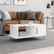 vidaXL Soffbord vit högglans 90x50x40 cm konstruerat trä