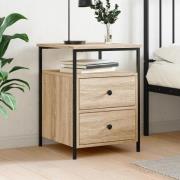 vidaXL Sängbord sonoma-ek 44x45x60 cm konstruerat trä