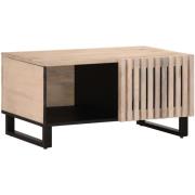 vidaXL Soffbord vit 80x51x40 cm massivt mangoträ