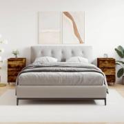 vidaXL Sängbord 2 st rökfärgad ek 40x35x69 cm konstruerat trä