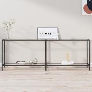 vidaXL Konsolbord transparent 220x35x75,5 cm härdat glas