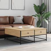 vidaXL Soffbord sonoma-ek 100x99x40 cm konstruerat trä