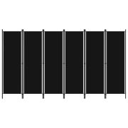vidaXL Rumsavdelare 6 paneler svart 300x180 cm