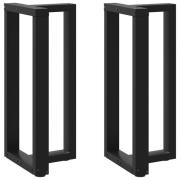 vidaXL Barbordsben T-formad 2 st svart 50x35x(90-91) cm stål