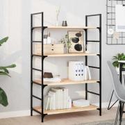 vidaXL Svävande hyllor 4 st 80x40x2 cm obehandlat massivt akaciaträ