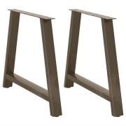 vidaXL Matbordsben A-formade 2 st 100x(72-73) cm stål