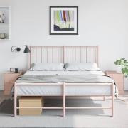 vidaXL Sängskåp 2 st rosa 34,5x39x44 cm stål