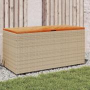 vidaXL Dynbox beige 110x50x54 cm konstrotting akaciaträ