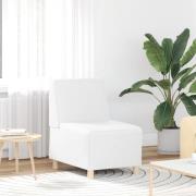 vidaXL Soffstol vit 55 cm konstläder