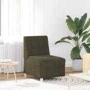 vidaXL Soffstol utan armstöd armégrön 55 cm fuskmocka