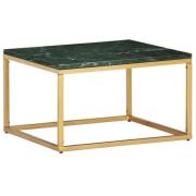 vidaXL Soffbord grön 60x60x35 cm äkta sten med marmorstruktur