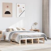 vidaXL Sängram utan madrass 135x190 cm massiv furu
