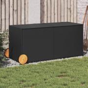 vidaXL Dynbox på hjul svart 283L konstrottning