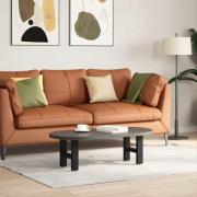vidaXL Soffbordsben svart 2 st 40x(30-31) cm stål
