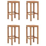vidaXL Barstolar 4 st massiv teak