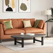 vidaXL Soffbordsben svarta 2 st 60x(30-31) cm stål