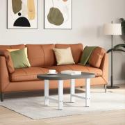 vidaXL Soffbordsben vita 2 st 50x(42-43) cm stål