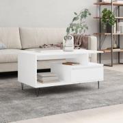 vidaXL Soffbord vit 90x49x45 cm konstruerat trä