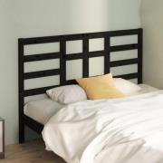 vidaXL Sänggavel svart 166x4x104 cm massiv furu
