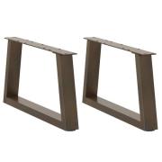 vidaXL Matbordsben V-formade 2 st naturstål 50x(30-31,3) cm stål