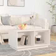 vidaXL Soffbord vit 80x50x40 cm massivt furu