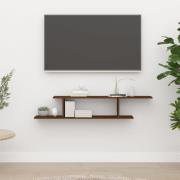 vidaXL Väggmonterad tv-hylla brun ek 125x18x23 cm konstruerat trä