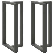 vidaXL Barbordsben T-formade 2 st antracit 60x35x(100-101) cm stål