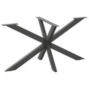 vidaXL Matbordsben spindelform antracit 150x78x(72-73) cm stål