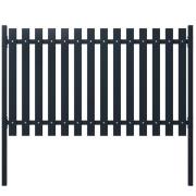 vidaXL Staketpanel antracit 178x100 cm pulverlackerad stål