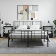 vidaXL Sängbord 2 st svart 50x41x65 cm konstruerat trä