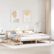 vidaXL Sängram utan madrass 180x200 cm massiv furu