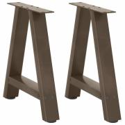 vidaXL Soffbordsben A-formade 2 st 38x(42-43) cm stål