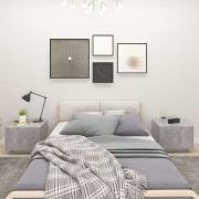 vidaXL Sängbord betonggrå 100x35x40 cm konstruerat trä