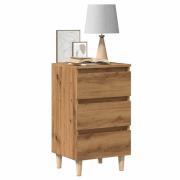 vidaXL Sängbord artisan ek 40x35x69 cm konstruerat trä