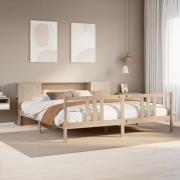 vidaXL Säng med bokhylla utan madrass 180x200cm massiv furu