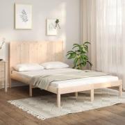 vidaXL Sängram utan madrass 135x190 cm massiv furu