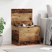 vidaXL Förvaringslåda med lock Gamla trä 60x42x46 cm Ingenjörsträ