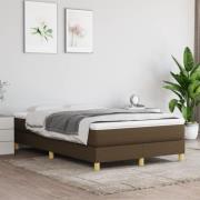 vidaXL Sängram utan madrass mörkbrun 120x200 cm tyg