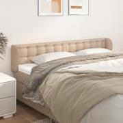 vidaXL Sänggavel med kanter cappuccino 163x23x78/88 cm konstläder