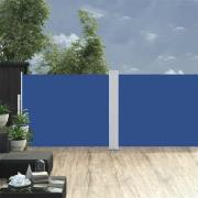 vidaXL Infällbar sidomarkis 170x1200 cm blå