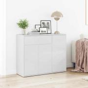 vidaXL Skänkskåp vit högglans 88x30x70 cm konstruerat trä