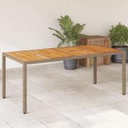 vidaXL Trädgårdsbord beige 190x90x75 cm konstrotting akaciaträ