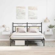 vidaXL Svävande sängbord 2 st vit 40x30x15 cm konstruerat trä