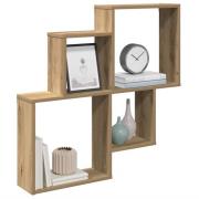 vidaXL Vägghylla artisan ek 80x15x78,5 cm konstruerat trä
