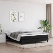 vidaXL Sängram utan madrass svart 160x200 cm tyg