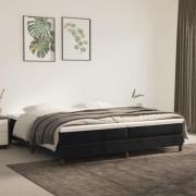 vidaXL Sängram utan madrass svart 200x200 cm sammet